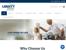 Tablet Screenshot of libertyhealthcare.co.nz